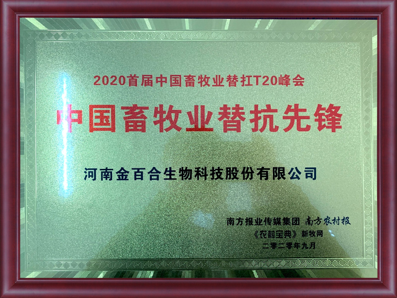 2020首屆中國畜牧業替抗T20峰會中國畜牧業替抗先鋒